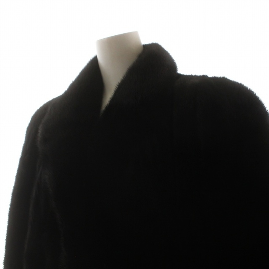 サガミンク シュヴァレーヌ 銀サガ 毛皮コート ダークミンクファー ロング レディースのジャケット/アウター(毛皮/ファーコート)の商品写真