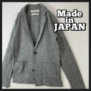 Made in JAPAN 日本製 カーディガン 杢柄 メンズ 杢グレー(カーディガン)