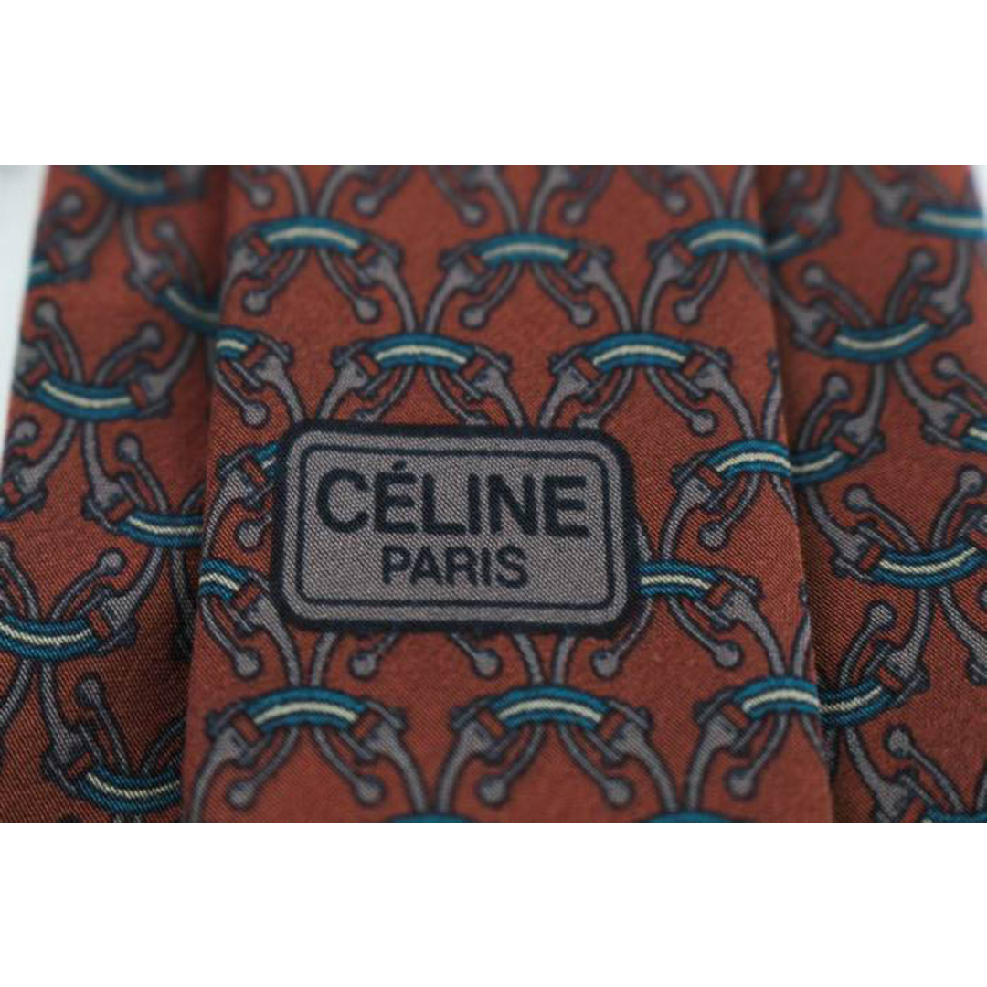 celine(セリーヌ)のセリーヌ ブランド ネクタイ マカダム ドット パネル柄 シルク スペイン製 PO  メンズ ブラウン CELINE メンズのファッション小物(ネクタイ)の商品写真
