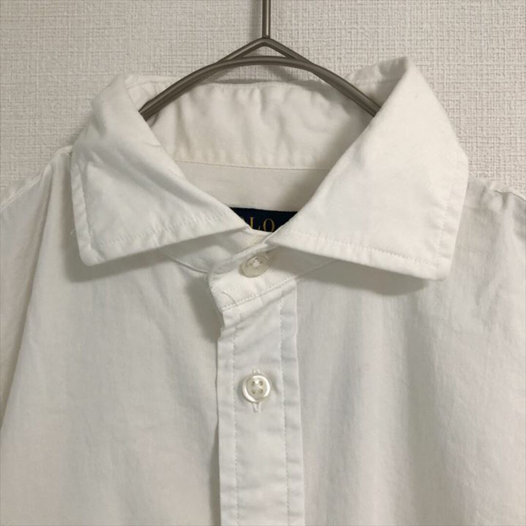 POLO RALPH LAUREN(ポロラルフローレン)の90s 古着 ポロラルフローレン 長袖シャツ 白シャツ レディースS レディースのトップス(シャツ/ブラウス(長袖/七分))の商品写真