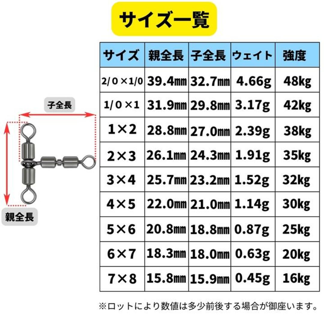 親子サルカン トリプルサルカン仕様 7×8(16㎏) 20個セット スポーツ/アウトドアのフィッシング(その他)の商品写真