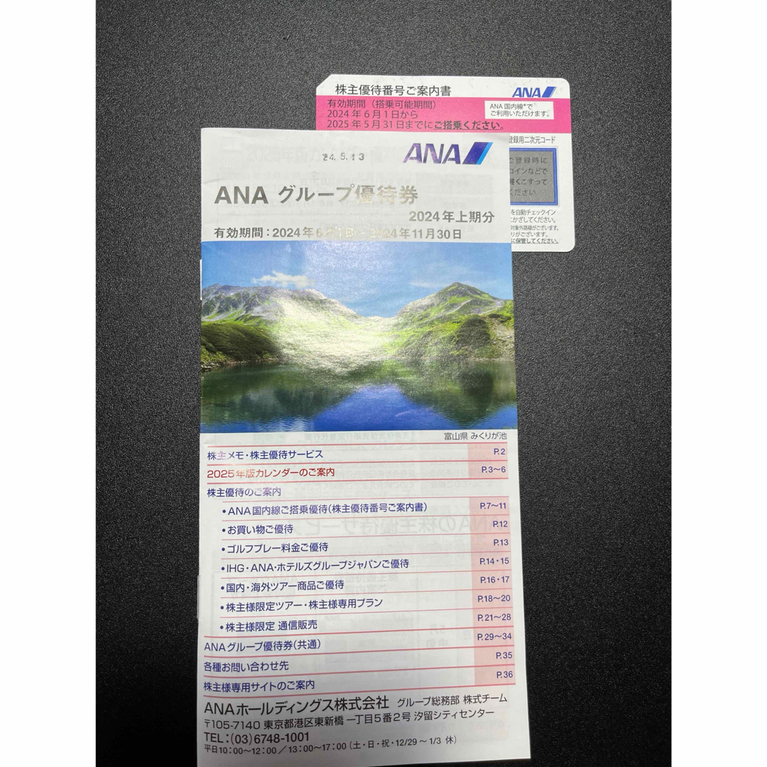 ANA(全日本空輸)(エーエヌエー(ゼンニッポンクウユ))のANA株主優待券 チケットの優待券/割引券(その他)の商品写真