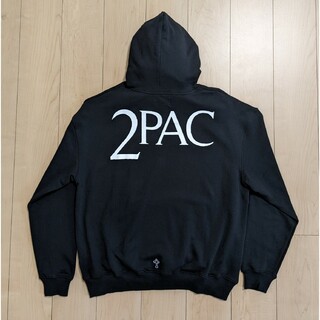 L 新品 2PAC × COMMON BASE スウェットパーカー ブラック(パーカー)