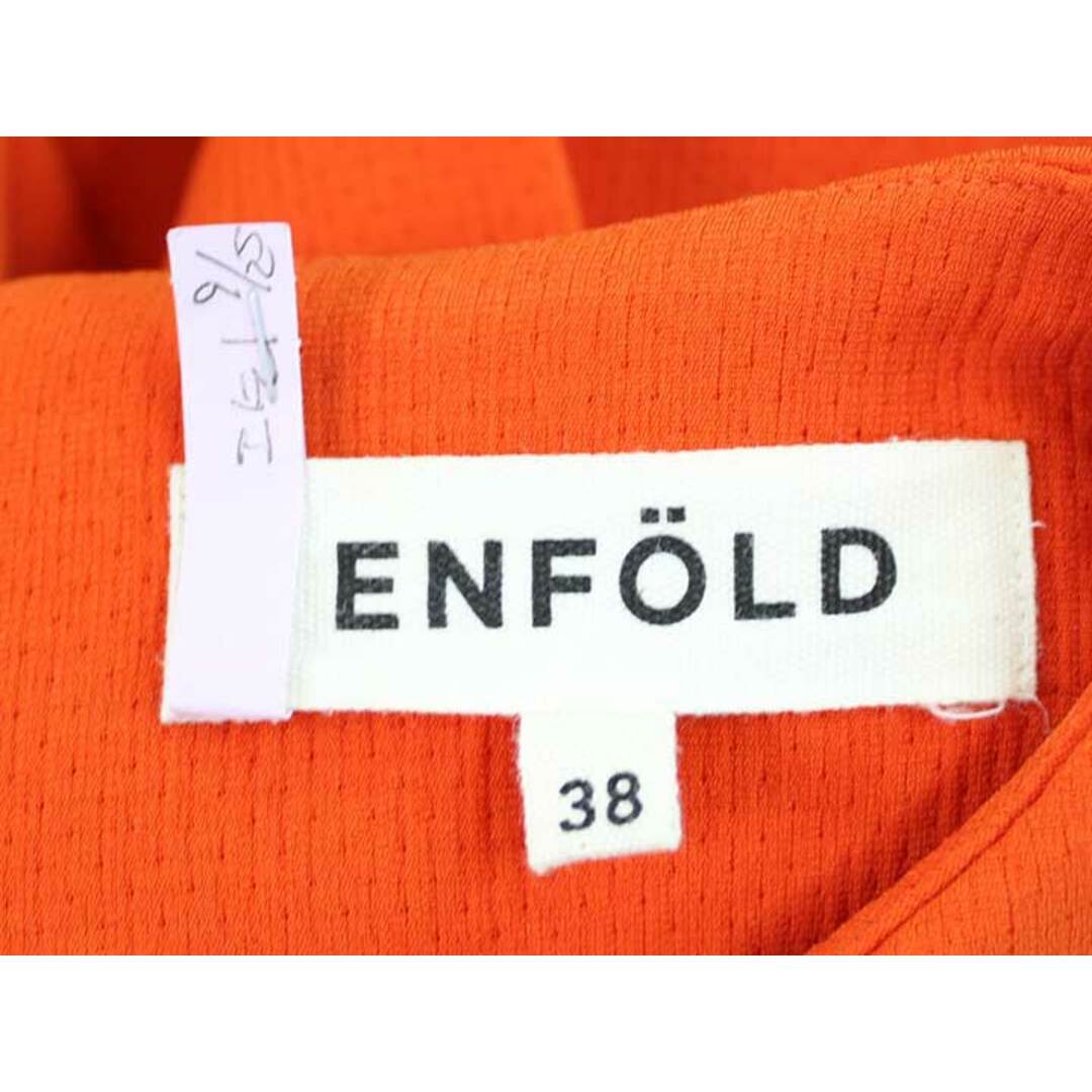 ENFOLD(エンフォルド)の【夏物 新入荷】★ENFOLD/エンフォルド★3006A133-0830/ダブルクロスBOXワンピース/シンプル/クルーネック/ワンピース/ノースリーブ/膝丈  オレンジ レディース 38【中古】夏 805042 レディースのワンピース(その他)の商品写真