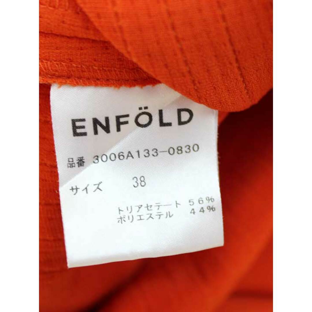 ENFOLD(エンフォルド)の【夏物 新入荷】★ENFOLD/エンフォルド★3006A133-0830/ダブルクロスBOXワンピース/シンプル/クルーネック/ワンピース/ノースリーブ/膝丈  オレンジ レディース 38【中古】夏 805042 レディースのワンピース(その他)の商品写真