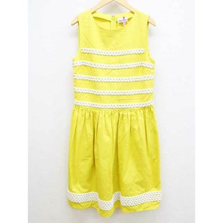 【夏物 新入荷】‡RED VALENTINO/レッドバレンチノ‡ノースリーブコットンワンピース/ノースリーブ/膝下丈 イエロー/黄 レディース 40【中古】 夏 onepi 705042(その他)