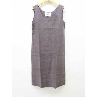 【夏物新入荷】■SPORTMAX/スポーツマックス■リネンワンピース/ノースリーブ/ミモレ丈 ブラウン/茶色 レディース 40【中古】夏 onepi 805042(その他)