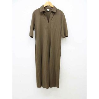 マックスマーラ(Max Mara)の【夏物新入荷】■Max Mara/マックスマーラ■ポロシャツワンピース/五分袖/ミモレ丈 ブラウン レディース S【中古】夏 onepi 805042(その他)