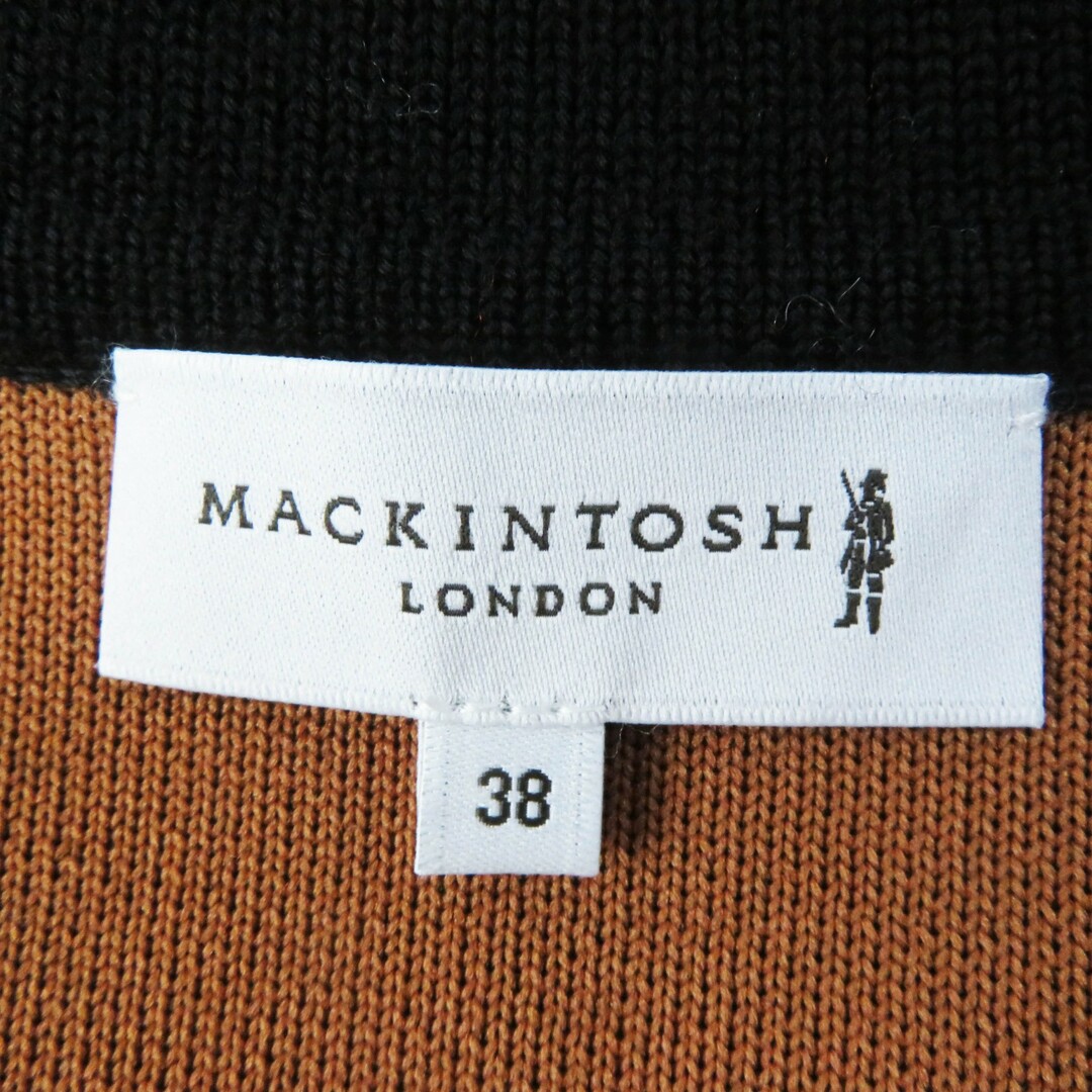 極美品◎MACKINTOSH LONDON マッキントッシュロンドン キースリー ダブルフェイス ニットPコート ウール100％ ブラック ブラウン 38 日本製 正規品 レディース レディースのジャケット/アウター(その他)の商品写真