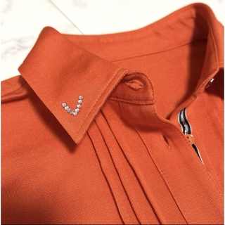 キャロウェイ(Callaway)のキャロウェイコレクション　レディース　ポロシャツ　半袖　オレンジ　L(ウエア)