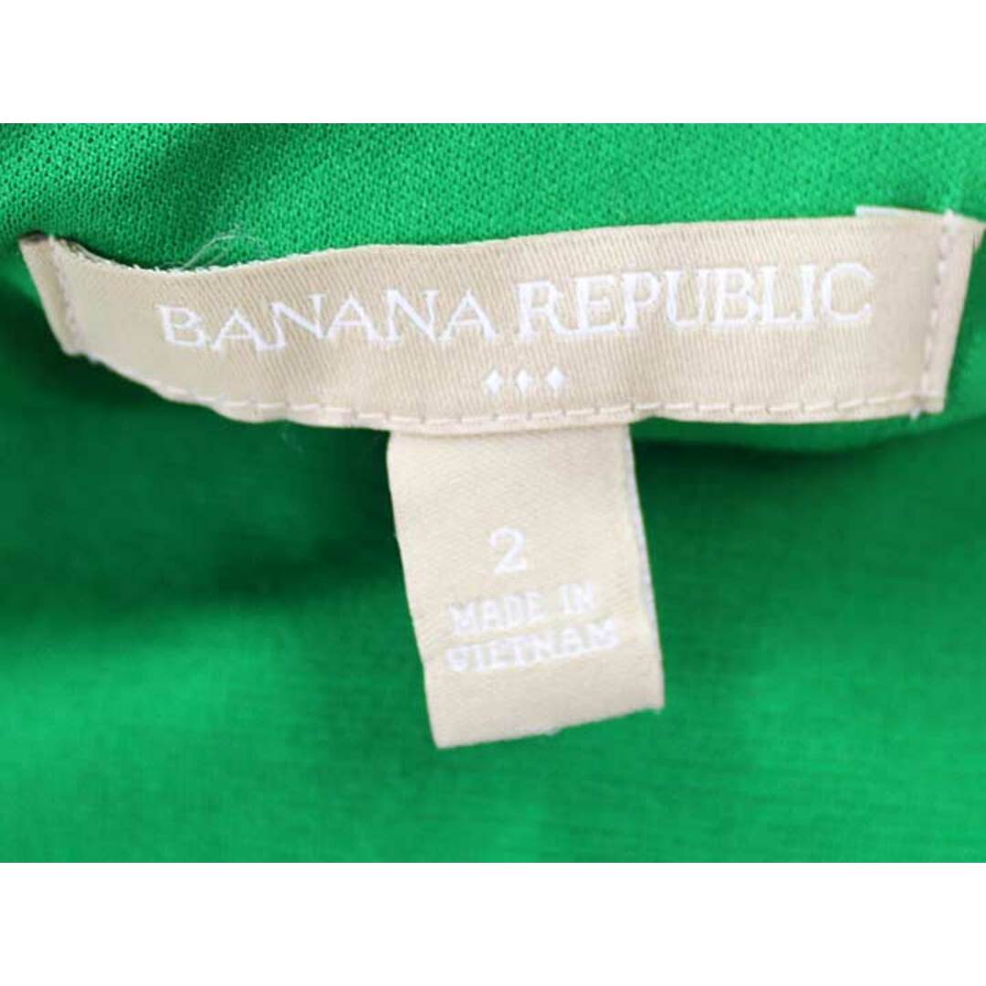 Banana Republic(バナナリパブリック)の【夏物 新入荷】★Banana Republic/バナナリパブリック★ノースリーブワンピース/オシャレ/シンプルワンピース/膝丈/ノースリーブ グリーン/緑 レディース 2【中古】夏 315042 レディースのワンピース(その他)の商品写真