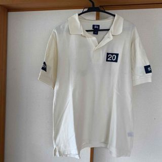 ステューシー(STUSSY)のメンズSTUSSY ポロシャツ Lサイズ Sサイズ ホワイト(ポロシャツ)