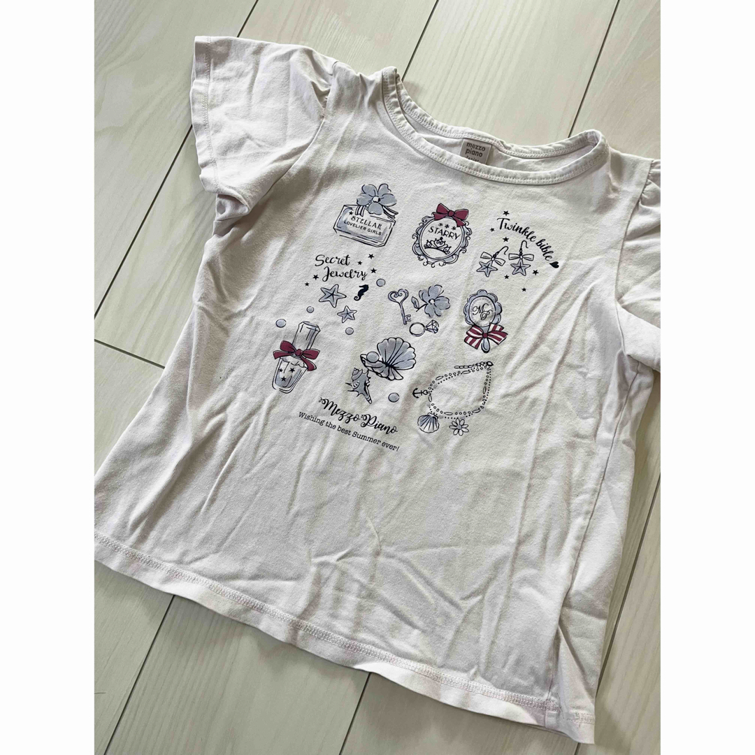 mezzo piano(メゾピアノ)の訳あり◼︎メゾピアノTシャツ140 キッズ/ベビー/マタニティのキッズ服女の子用(90cm~)(Tシャツ/カットソー)の商品写真