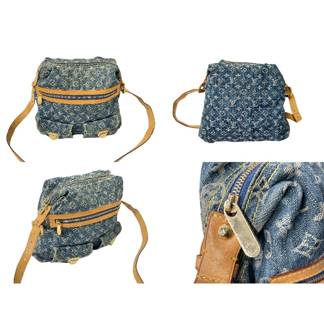 LOUIS VUITTON(ルイヴィトン)のLOUIS VUITTON ルイヴィトン モノグラムデニム バギーPM ワンショルダーバッグ M95049 ブルー ロゴ 美品 中古 63719 レディースのバッグ(ハンドバッグ)の商品写真