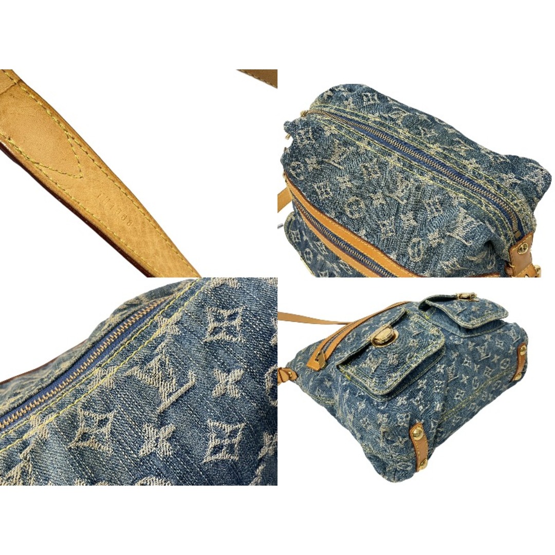 LOUIS VUITTON(ルイヴィトン)のLOUIS VUITTON ルイヴィトン モノグラムデニム バギーPM ワンショルダーバッグ M95049 ブルー ロゴ 美品 中古 63719 レディースのバッグ(ハンドバッグ)の商品写真