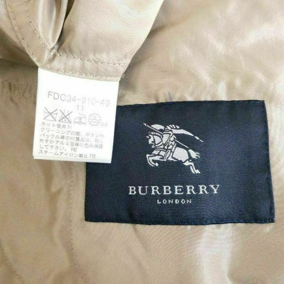 BURBERRY(バーバリー)の美品 バーバリーロンドン 襟フリル ミドル丈 ジップアップ ジャケット ブルゾン レディースのジャケット/アウター(ナイロンジャケット)の商品写真