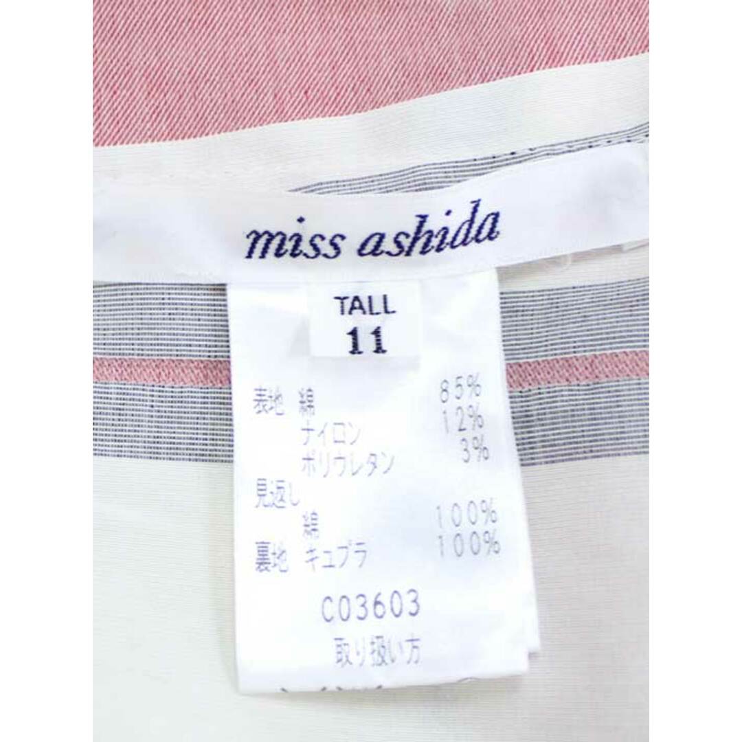 【夏物 新入荷】★miss ashida/ミスアシダ★ボーダーストライプワンピース/かわいい/おしゃれ/ワンピース/半袖/ミディ丈 ホワイト×レッド/白×赤 レディース 11【中古】夏 905042 レディースのワンピース(その他)の商品写真