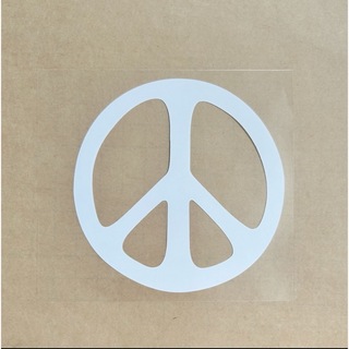 SUGIZO peace mark カッティングステッカー◆9.5㎝◆白マット◆(ミュージシャン)
