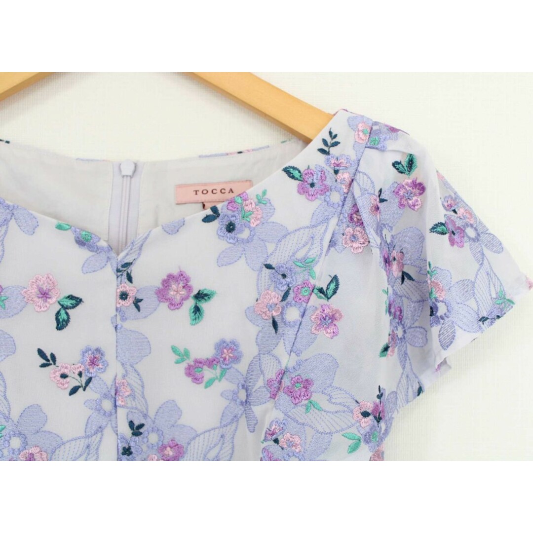 TOCCA(トッカ)の【春夏物 新入荷】●TOCCA/トッカ●FLOWER SHOWERドレス/ワンピース/半袖/膝下丈 ライトパープル/紫 レディース 00【中古】春夏 onepi 415042 レディースのワンピース(その他)の商品写真