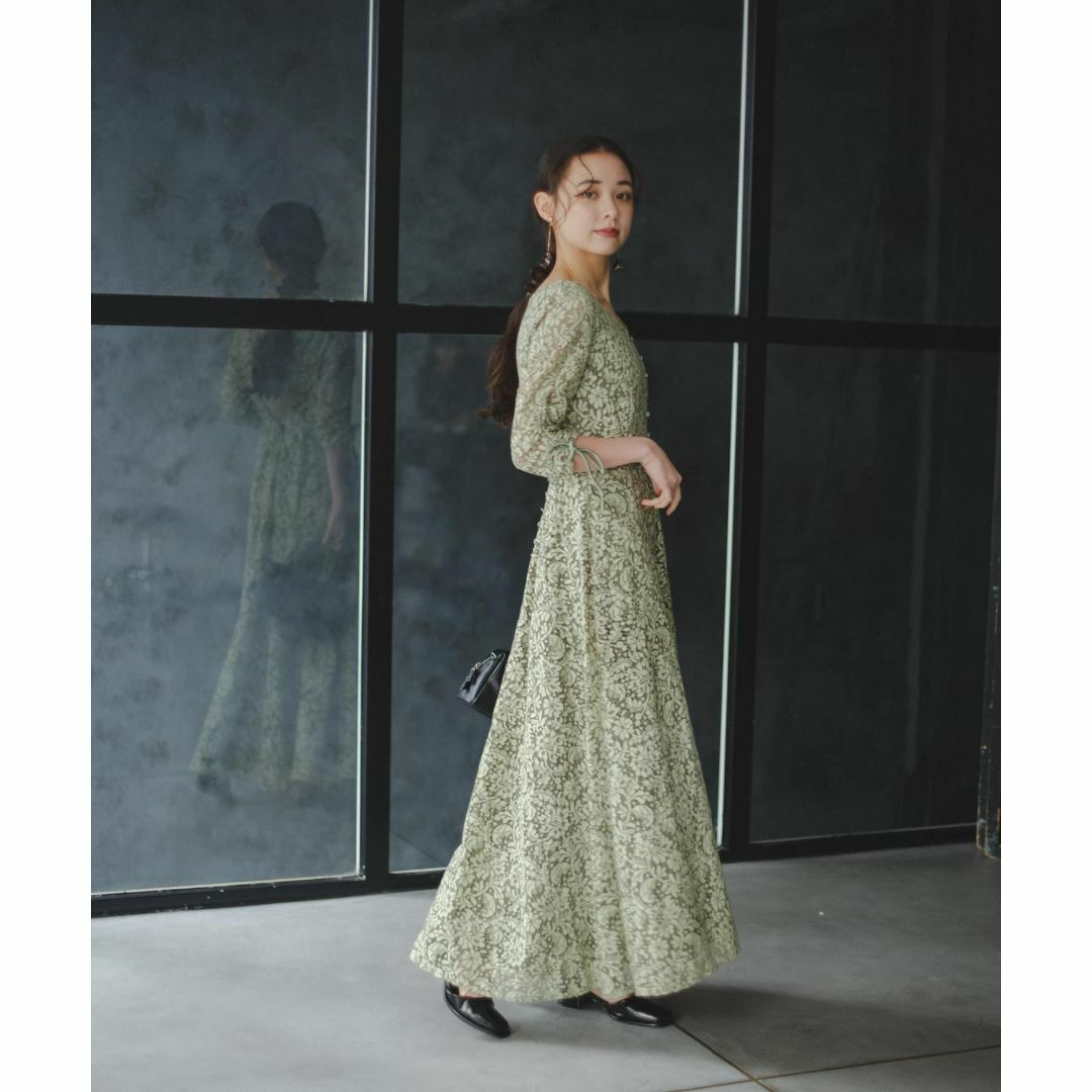 オケージョンドレス/結婚式】embroidery organdy dress オケージョンドレス/結婚式】embroidery organdy dress