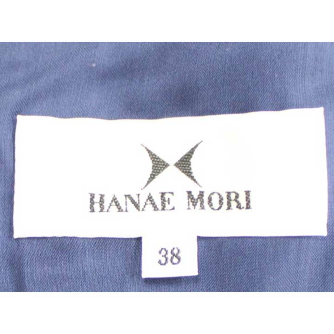 HANAE MORI(ハナエモリ)の【夏物新入荷】■HANAE MORI/ハナエモリ■レールボーダーワンピース/半袖/ロング丈 ブルー×ホワイト/青×白 レディース 38【中古】夏 onepi 805042 レディースのワンピース(その他)の商品写真