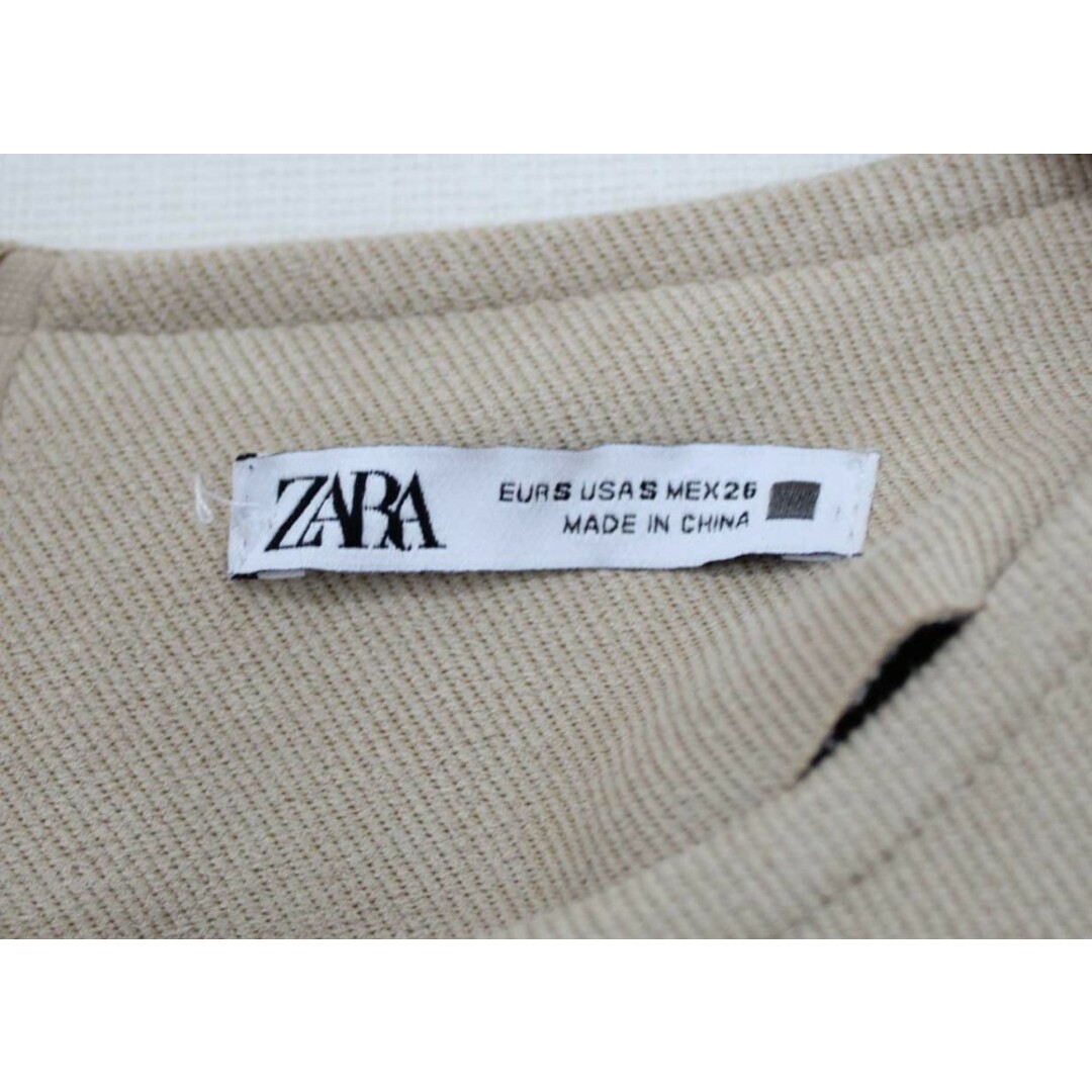 ZARA(ザラ)の【春夏物 新入荷】●ZARA/ザラ●プリーツワンピース/ノースリーブ/クルーネック/ロング丈 ベージュ レディース S【中古】春夏 onepi 415042 レディースのワンピース(その他)の商品写真