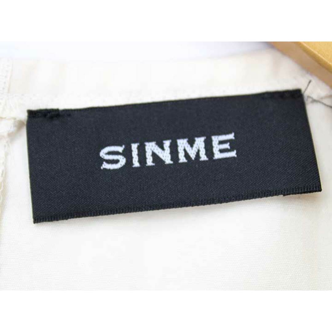 【夏物 新入荷】『SINME/シンメ』2023年製/Uネックワンピース/無地/スリット/半袖/ロング丈 アイボリー レディース M 【中古】 夏 onepi 805042 レディースのワンピース(その他)の商品写真