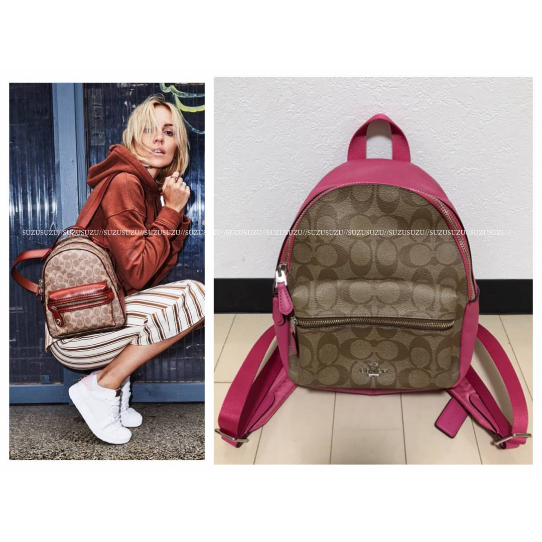 COACH - 本物 コーチ レザー切替 シグネチャー ミニ バック COACH - 本物 コーチ レザー切替 シグネチャー ミニ バック