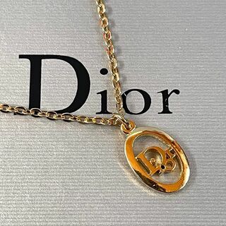 クリスチャンディオール(Christian Dior)の美品 Dior ネックレス トロッター サークル ゴールド チェーン パーティ(ネックレス)