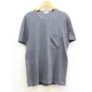 ジェームスパース(JAMES PERSE)の【夏物 新入荷】★JAMES PERSE/ジェームスパース★製品染めダメージ加工Tシャツ/プルオーバー/クルーネック/シンプル/カジュアル/ポケット付/カットソー/Tシャツ 半袖 グレー/灰色 レディース 0【中古】夏 805042(Tシャツ(半袖/袖なし))