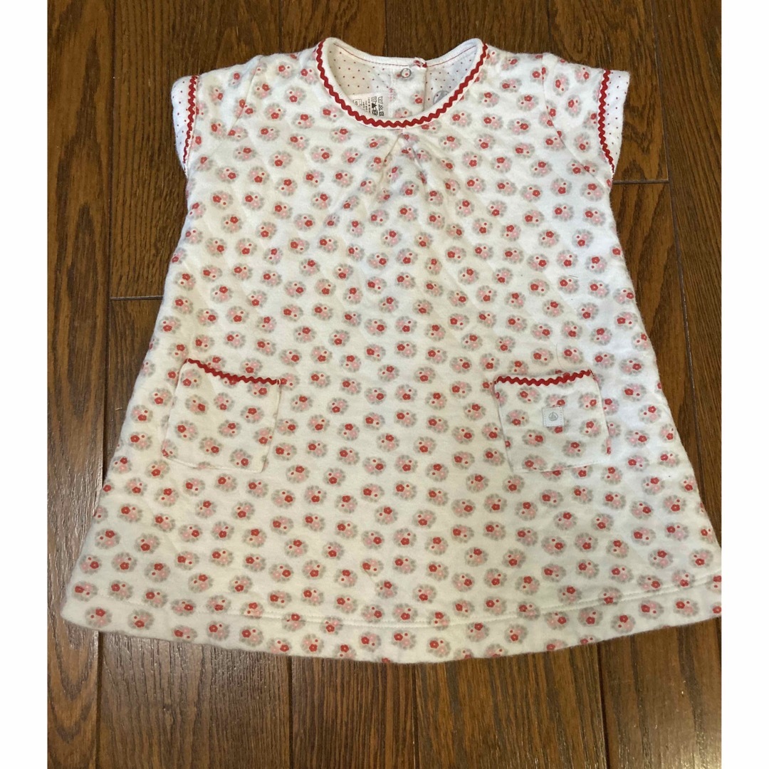 PETIT BATEAU(プチバトー)のPETIT BATEAU プチバトー　暖かワンピース キッズ/ベビー/マタニティのベビー服(~85cm)(ワンピース)の商品写真