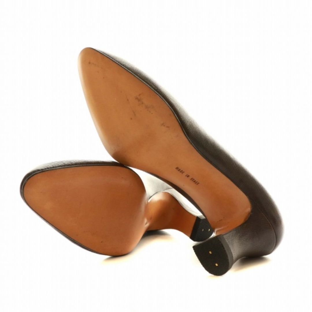 Salvatore Ferragamo(サルヴァトーレフェラガモ)のサルヴァトーレフェラガモ パンプス レザー リザード型押し 5.5 23cm 黒 レディースの靴/シューズ(ハイヒール/パンプス)の商品写真
