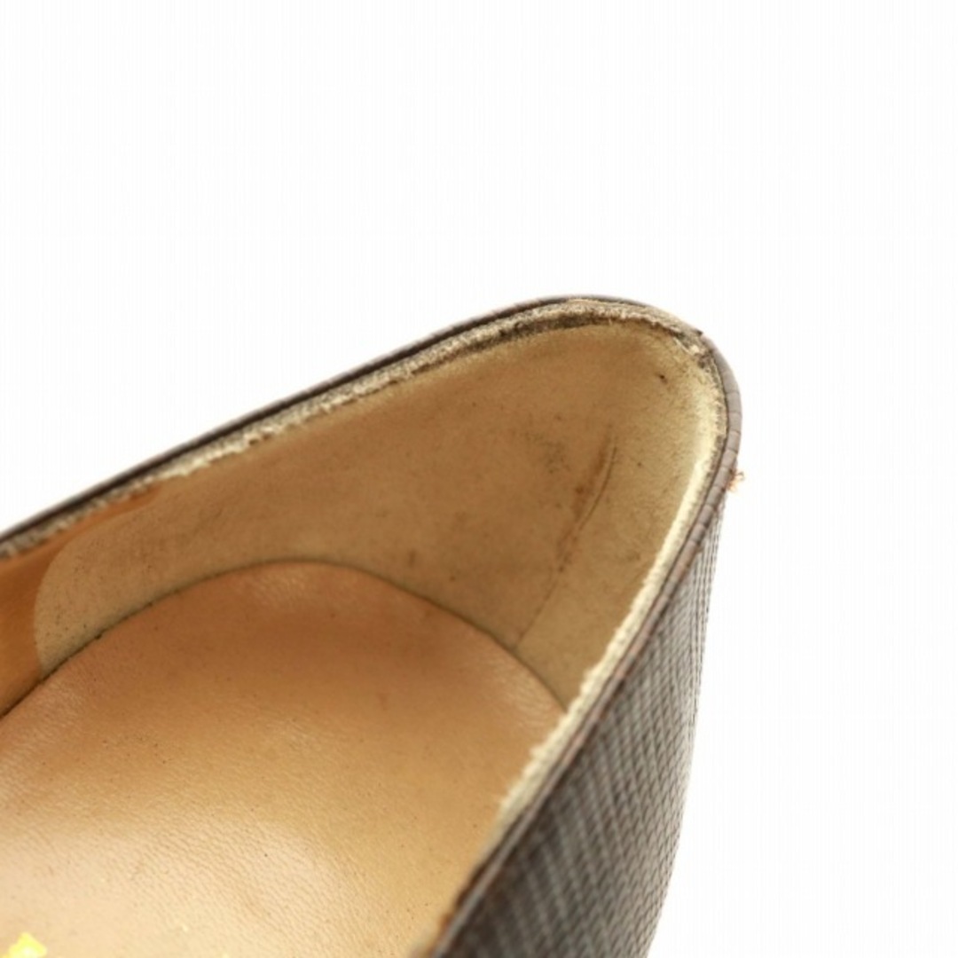 Salvatore Ferragamo(サルヴァトーレフェラガモ)のサルヴァトーレフェラガモ パンプス レザー リザード型押し 5.5 23cm 黒 レディースの靴/シューズ(ハイヒール/パンプス)の商品写真