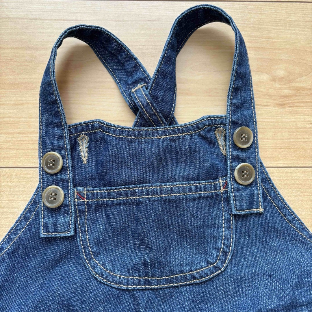 tete a tete(テータテート)のtete a tete デニムオーバーオール  キッズ/ベビー/マタニティのキッズ服男の子用(90cm~)(パンツ/スパッツ)の商品写真