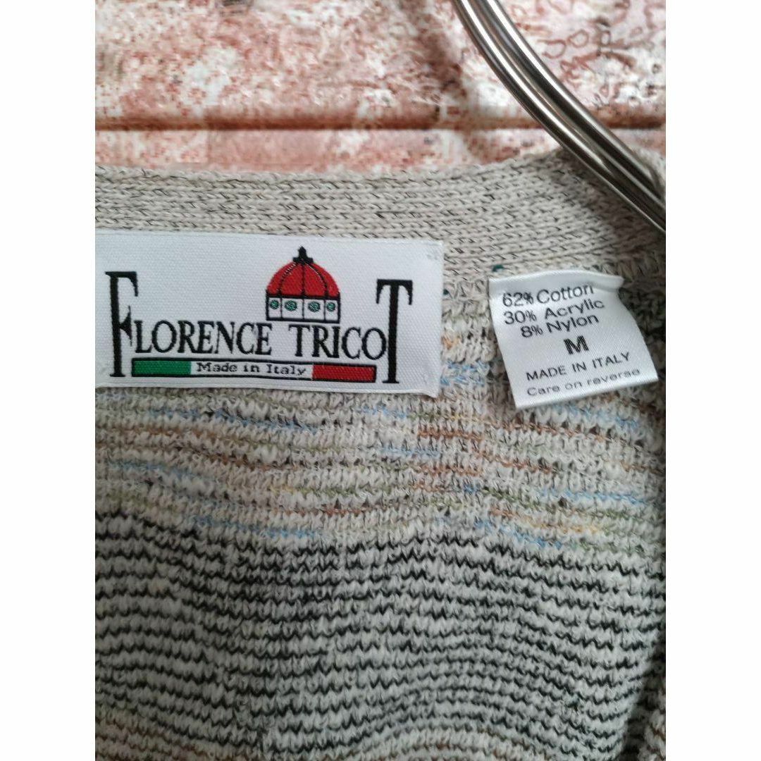 FLORENCE TRICOT ジャガード 長袖カーディガン M イタリア製 メンズのトップス(カーディガン)の商品写真