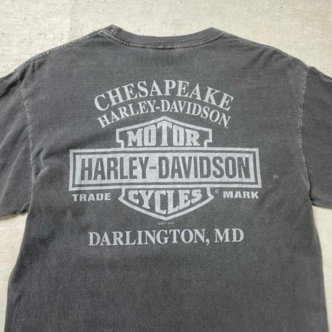 00年代 Harley-Davidson ハーレーダビッドソン ロングTシャツ ロンT メンズM メンズのトップス(Tシャツ/カットソー(七分/長袖))の商品写真