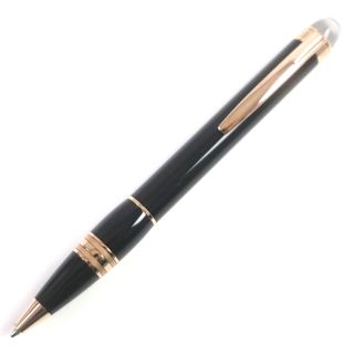 モンブラン(MONTBLANC)の美品▼MONTBLANC モンブラン スターウォーカー ホワイトスター ボールペン ブラック レッドゴールド ケース付き ドイツ製 メンズ 筆記確認済み(ペン/マーカー)