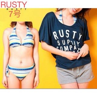 ラスティ(RUSTY)の新品特価◆RUSTY ラスティー 水着 4点セット レディース 水着 ブルー7号(水着)