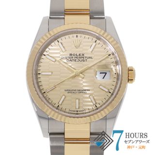 ロレックス(ROLEX)の【120463】ROLEX ロレックス  126233 デイトジャスト 36 シャンパンダイヤル ランダム番 YG/SS 自動巻き ギャランティーカード 当店オリジナルボックス 腕時計 時計 WATCH メンズ 男性 男 紳士【中古】(腕時計(アナログ))