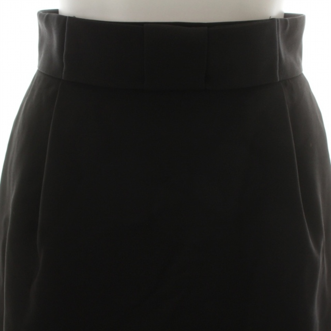 フォクシーニューヨーク フレアスカート リボン ひざ丈 38 M 黒 レディースのスカート(ひざ丈スカート)の商品写真