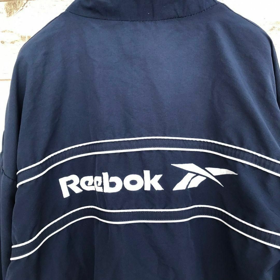 Reebok(リーボック)の【k6408】USA古着リーボック90s当時物旧タグ刺繍ロゴトラックジャケット メンズのジャケット/アウター(ナイロンジャケット)の商品写真