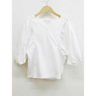 kumikyoku（組曲） - 【夏物 新入荷】『組曲/クミキョク』バルーンスリーブカットソー/Tシャツ/無地/五分袖 ホワイト/白 レディース 2 【中古】 春夏 905042