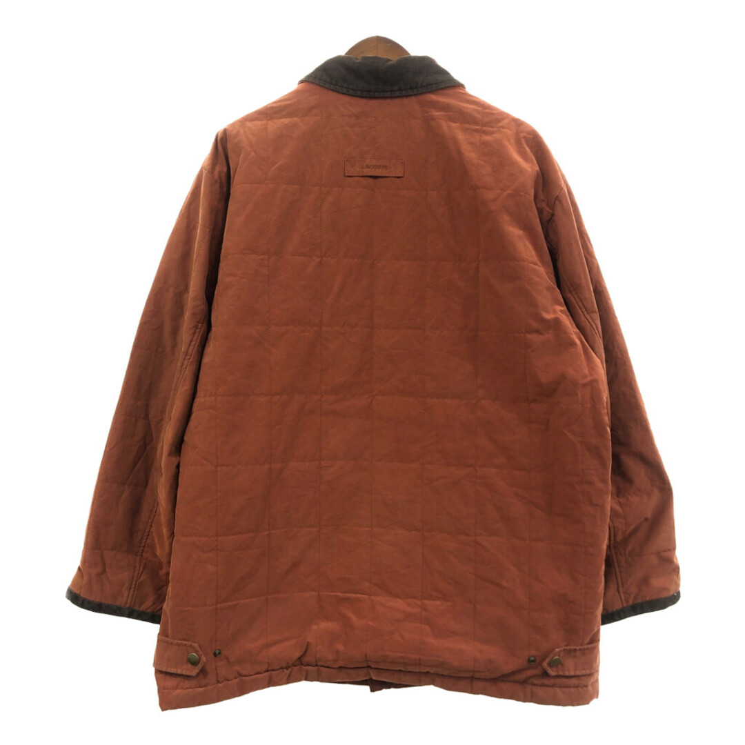 LACOSTE ラコステ 中綿 キルティング ジャケット オレンジ (メンズ XL相当) 中古 古着 Q6537 メンズのトップス(Tシャツ/カットソー(半袖/袖なし))の商品写真