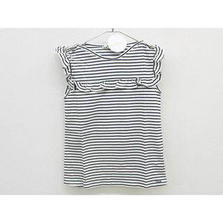 クロエ(Chloe)の【夏物 新入荷!】新品 未使用品▲クロエ/Chloe▲150cm(12) ノースリーブ/カットソー/袖なし 白黒 ボーダー 子供服 キッズ kids ジュニア 女の子 夏 tops 315042(Tシャツ(半袖/袖なし))