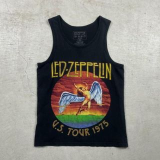 00年代 LED ZEPPELIN レッドツェッペリン U.S.TOUR 1975 リプリント タンクトップ バンドTシャツ バンT メンズM(Tシャツ/カットソー(半袖/袖なし))