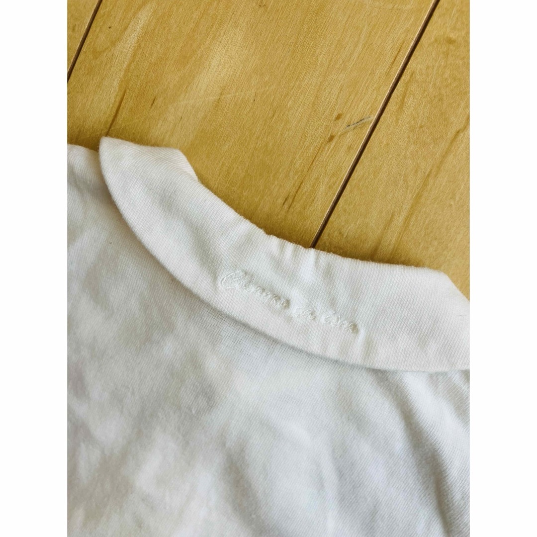 COMME CA ISM(コムサイズム)のコムサ　白カットソー　80センチ キッズ/ベビー/マタニティのベビー服(~85cm)(シャツ/カットソー)の商品写真