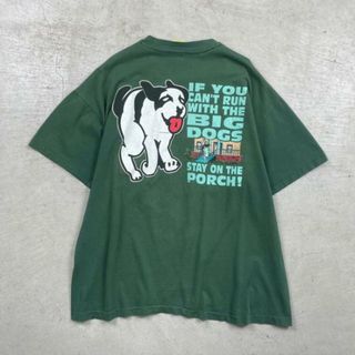 90年代 USA製 BIG DOGS ビッグドッグス アニマル プリントTシャツ メンズ2XL(Tシャツ/カットソー(半袖/袖なし))