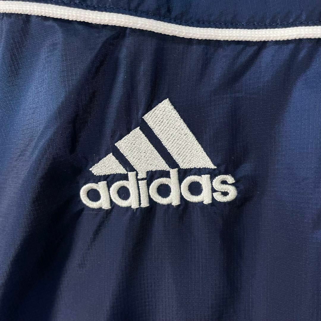 adidas(アディダス)の極美品 90s adidas ナイロン トラックジャケット 紺 ライン 常田大毅 メンズのジャケット/アウター(ナイロンジャケット)の商品写真
