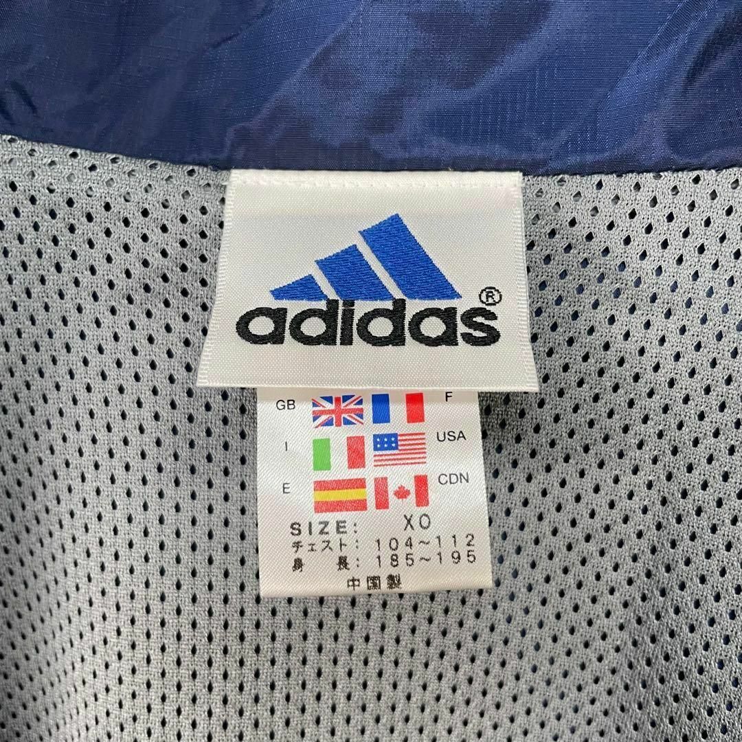 adidas(アディダス)の極美品 90s adidas ナイロン トラックジャケット 紺 ライン 常田大毅 メンズのジャケット/アウター(ナイロンジャケット)の商品写真