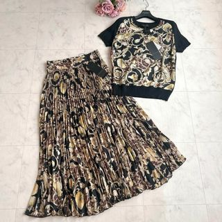 ESCADA - 新品タグ付✨23SSエスカーダ シルクトップス スカート セットアップ 花柄 S